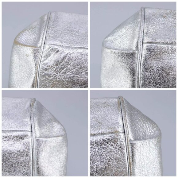 Chloe Etel Hand Bag Leather 2way Silver Auth - Picture 16 of 16